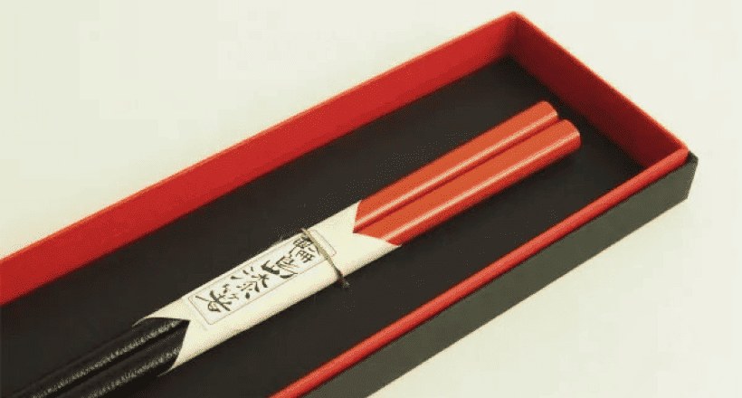 塗分乾漆箸 洗朱(1膳)