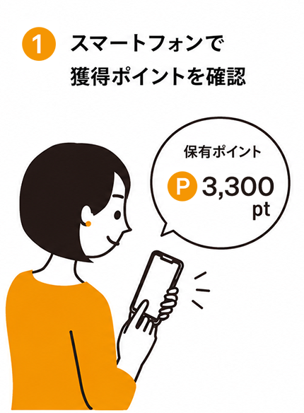 1 スマートフォンで獲得ポイントを確認